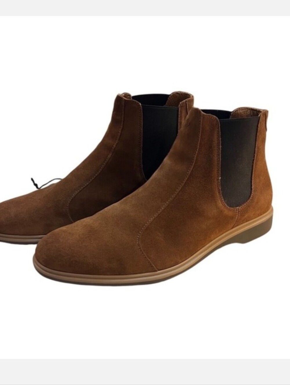 Amberjack The Chelsea Mens Honey Suede Leather Boots Size 11.5 Made in Portugal